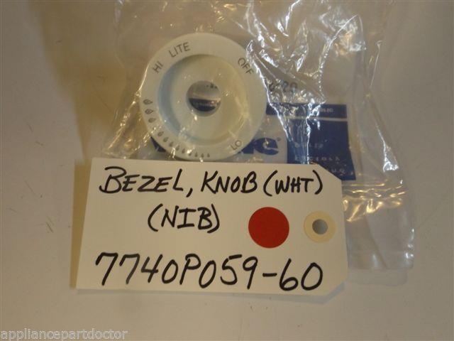 Maytag Jenn Air Stove 7740P059-60 Bezel, Knob (wht) NEW IN BOX Maytag Jenn Air Stove 7740P059-60 Bezel, Knob (wht) NEW IN BOX